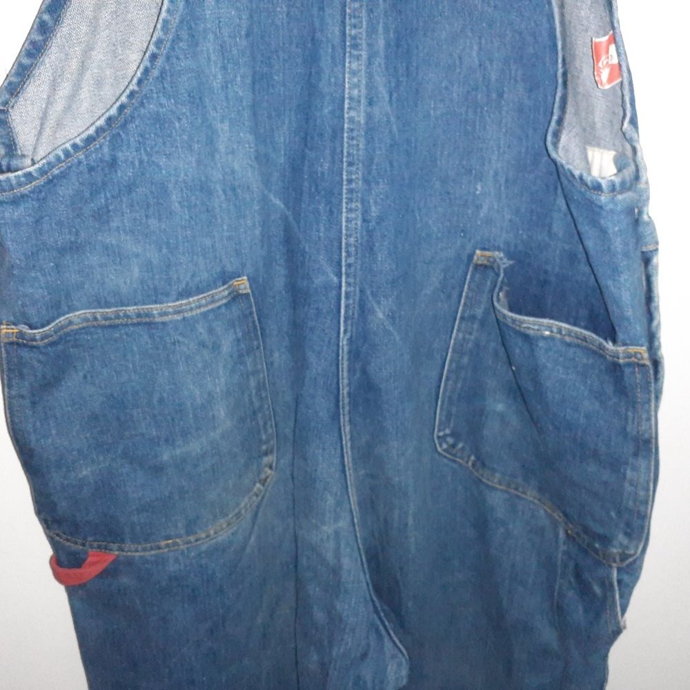 Vintage GWG-Scrubbies-Bib Overalls Coveralls-Denim Jeans-Size 46 Men - Picture 6 of 6
